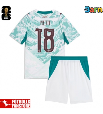 Portugal Pedro Neto #18 Bortatröja Barn VM 2026 Kortärmad (+ Korta byxor)
